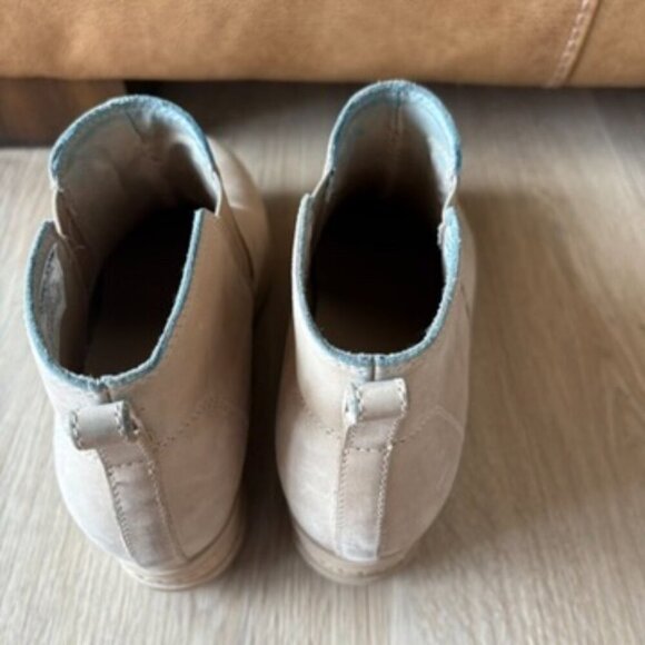 ** Sorel Evie wedge pull on leather suede Chelsea boots size 10 - Picture 6 of 8